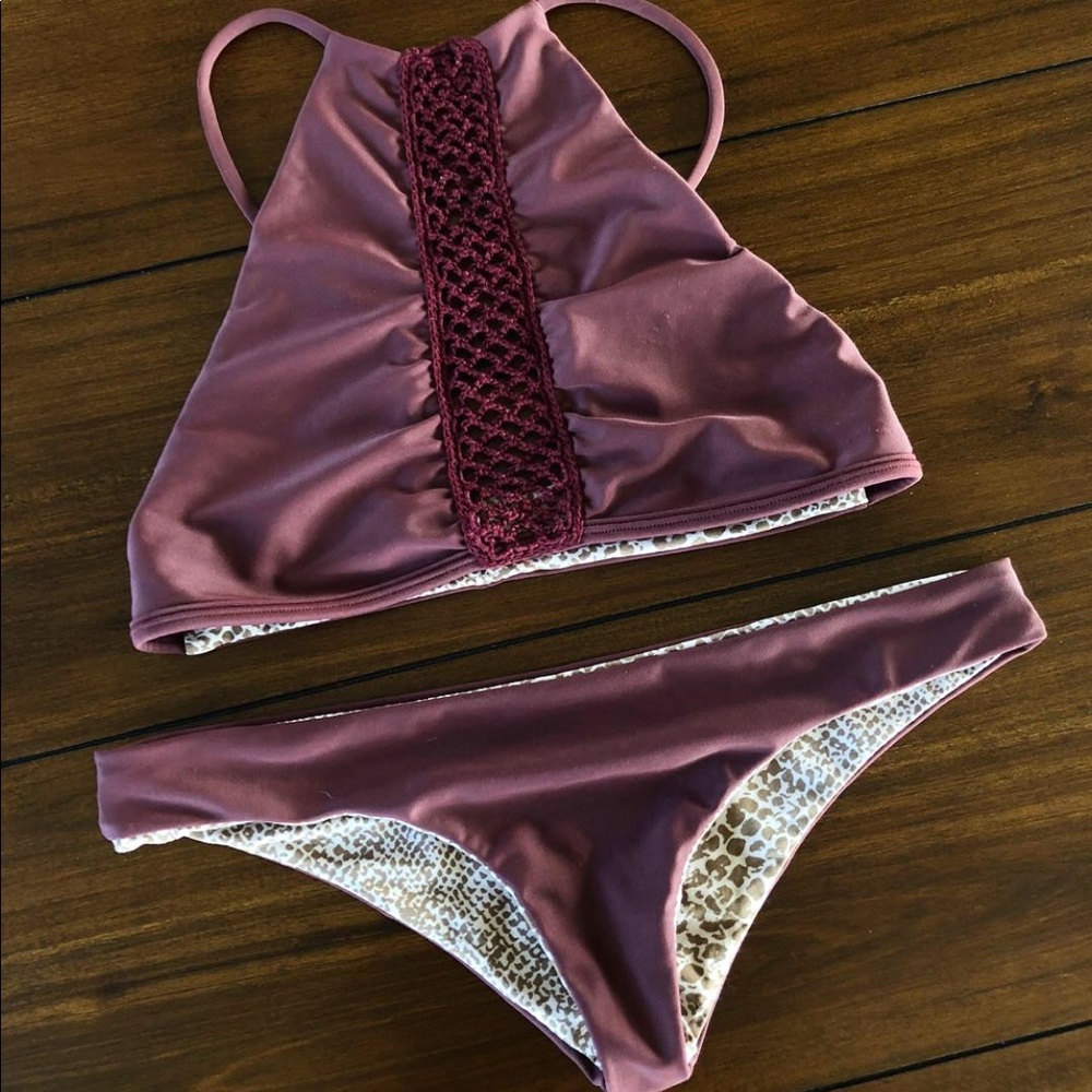 Acacia Merlot Bathing Suit Set
